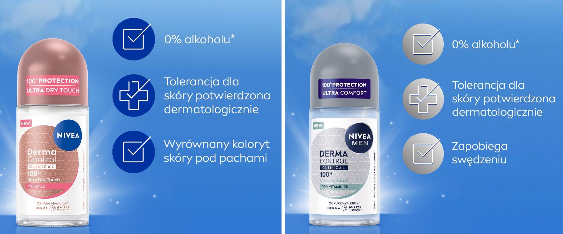 NIVEA Derma Control Clinical. Nowa linia antyperspirantów z długotrwałą ochroną przed poceniem